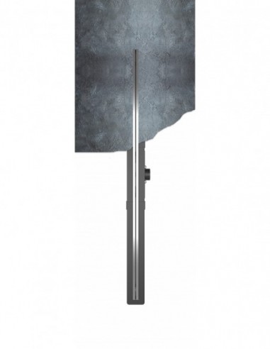 569300 000 00  Плоский желоб для душа Panama, регулируемый от 400 до 1200 мм, в комплекте уплотнительная планка Valentin Хром  - Вид №6