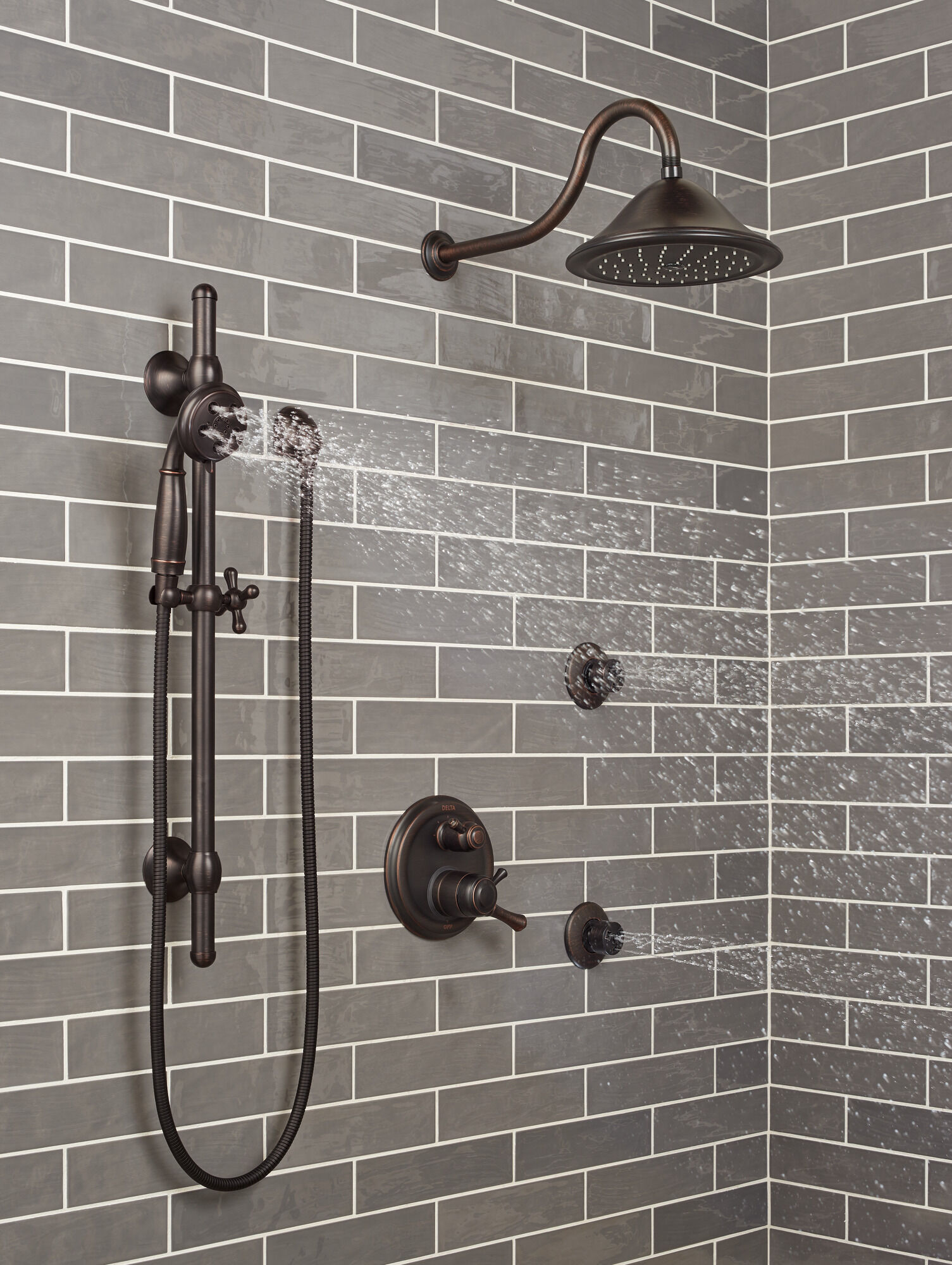 RP72568RB Душевая лейка Raincan с одинарной настройкой Delta Faucet Universal Showering Венецианская бронза  - Вид №2