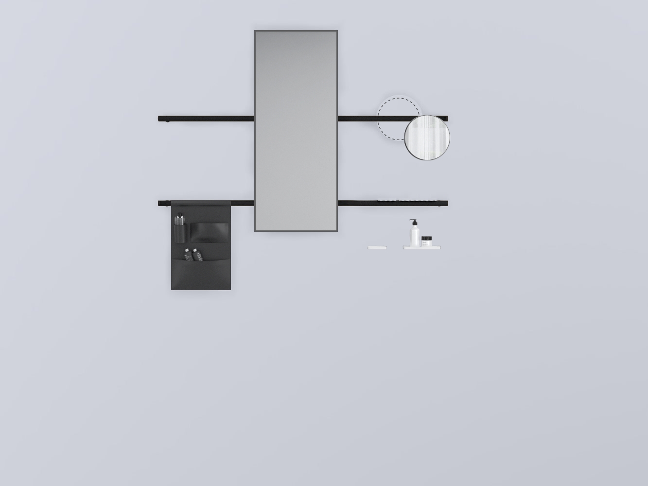 SWSTR-NM+SWSPR-CM+SWSPI-CM+SWM10-BI+SWM20-BI+SWSCR-NE прямоугольный стали cielo Siwa Ceramica Cielo