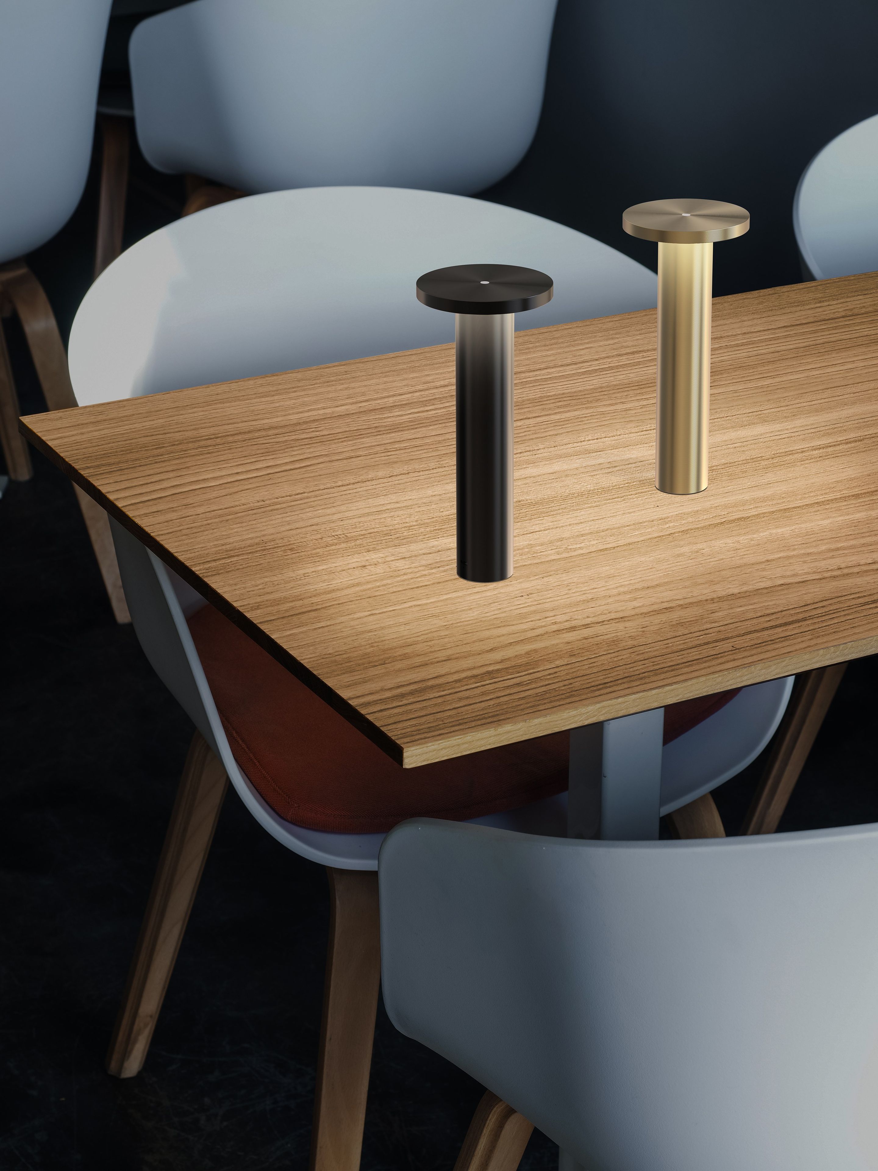 Алюминиевая светодиодная настольная лампа с батарейным питанием Pablo Designs светильники ARCH-00100760 - Вид №2