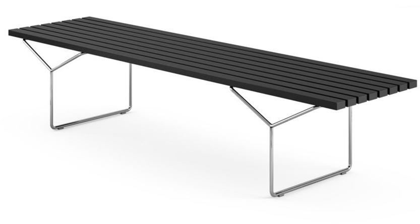 KNOLL Скамейка из стали и дерева Bertoia sun-id-1514443 - Вид №1