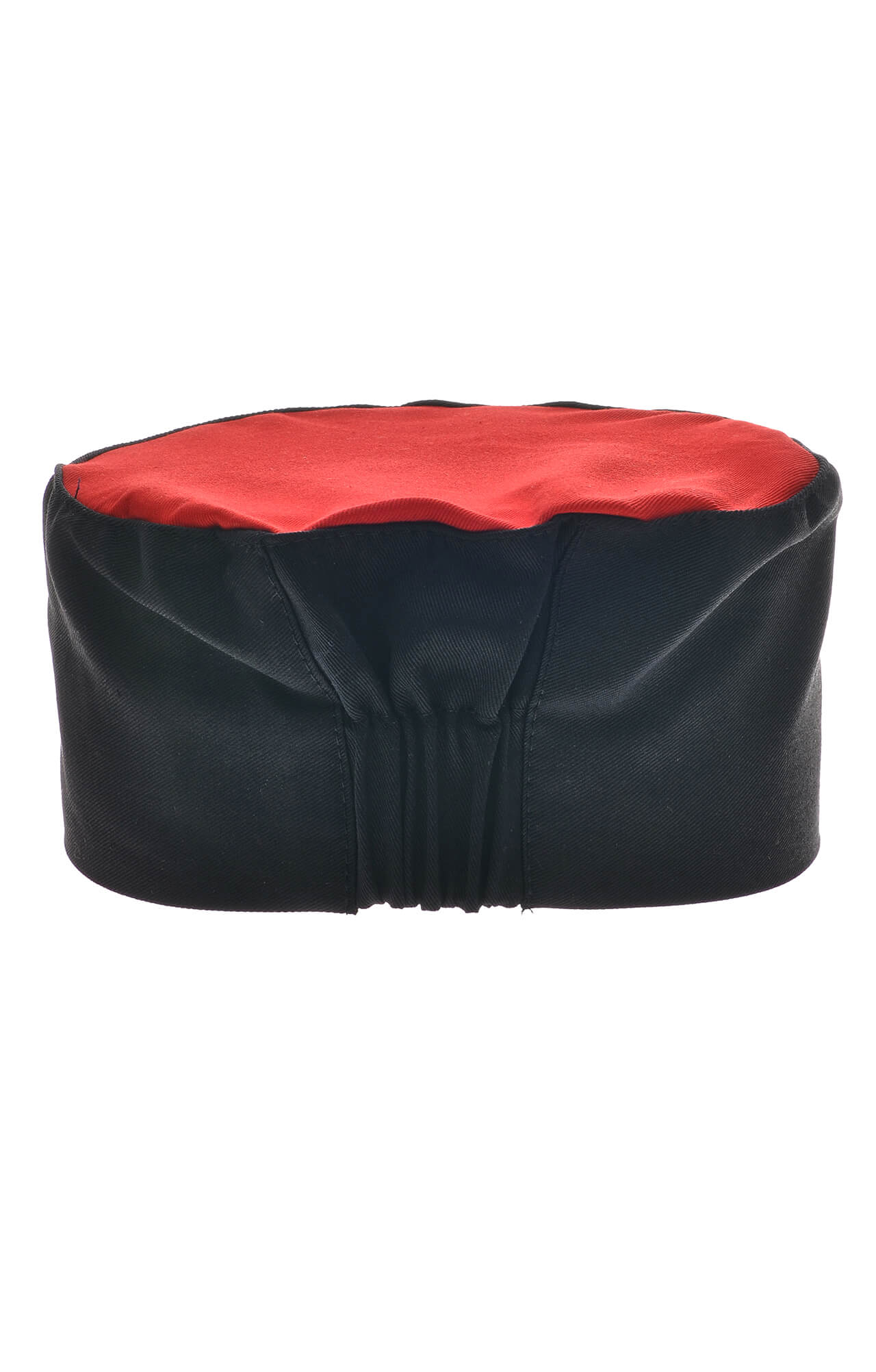 63356 Головной убор "Таблетка" черно-красная  Одежда для поваров  размер 55-56 Спецодежда  - Вид №1