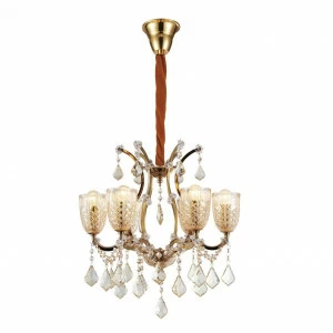Подвесная люстра Favourite Coronation 1942-6P FAVOURITE ДИЗАЙНЕРСКИЕ, CORONATION 109228 Золотой