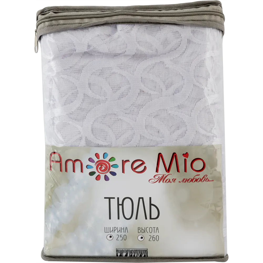 Тюль на ленте «Сканди», 250x260 см, геометрия, цвет белый AMORE MIO STLM-2193035 - Вид №6
