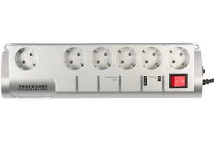 15548596 Сетевой фильтр 3м 5+1 тлф.защ., метал. Garant SIS-2-10 Power Cube