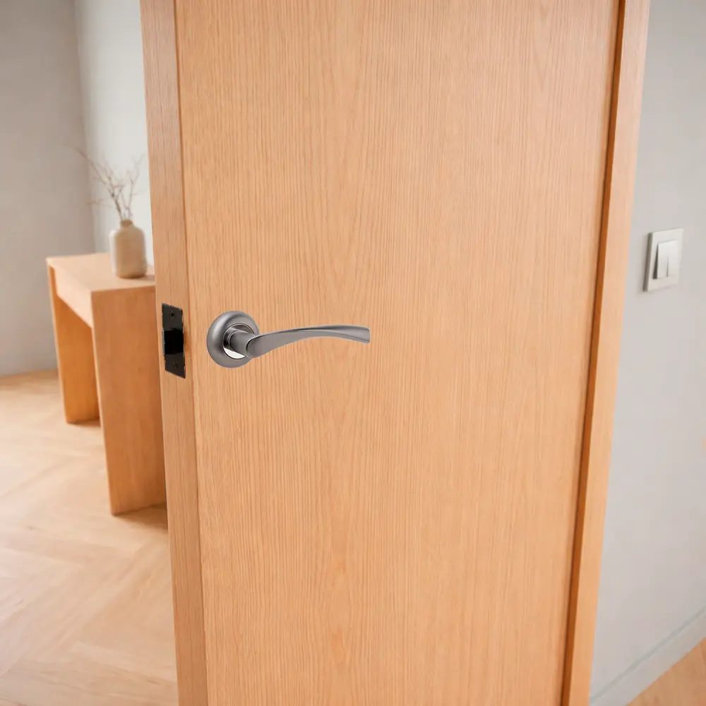 Дверная ручка на розетке Armex H-14023-A без запирания цвет графит STLM-2007552 - Вид №5