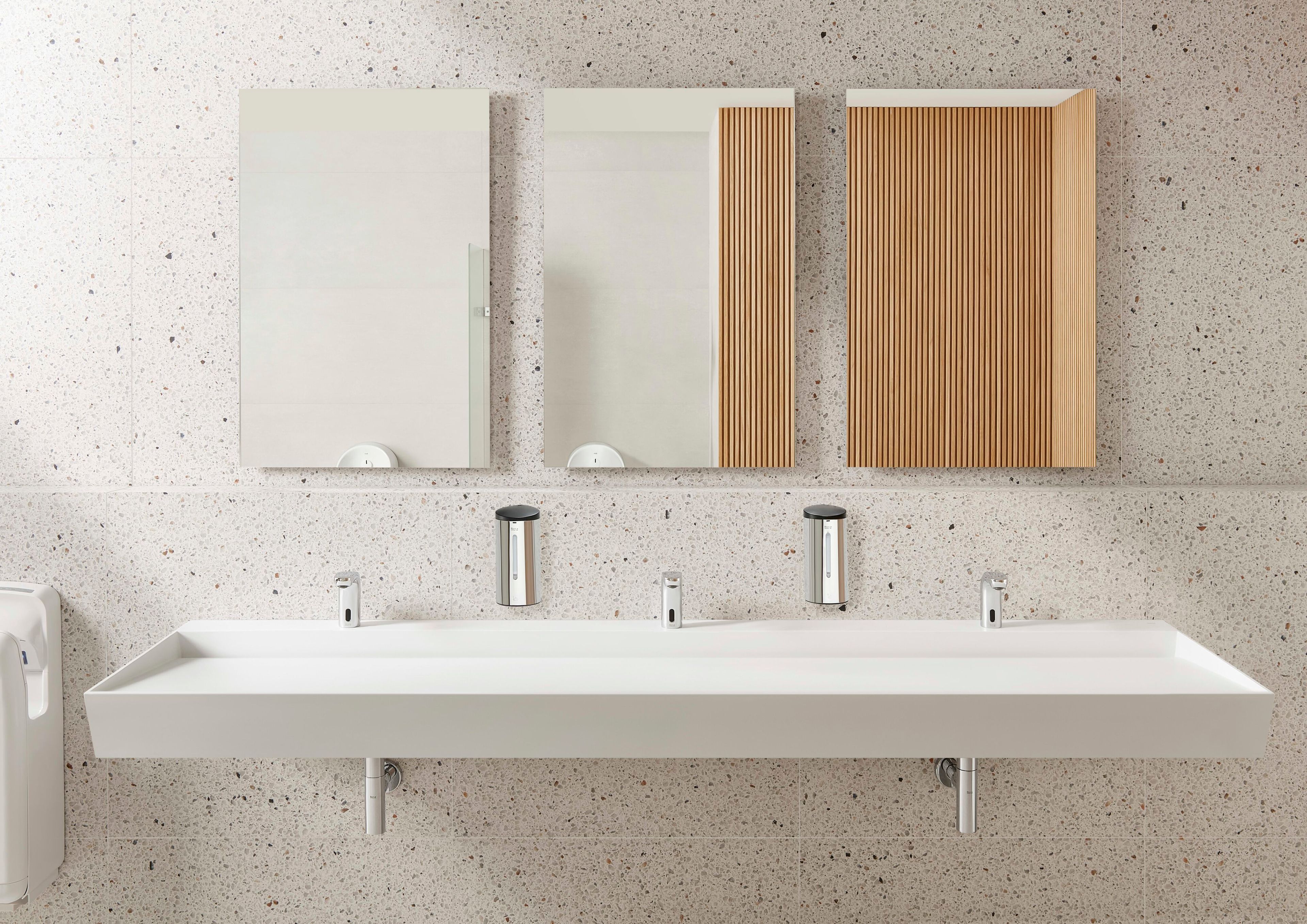 Настенный инфракрасный дозатор мыла из нержавеющей стали Roca Public ARCH-00020860 - Вид №2