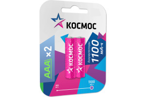 15242742 Аккумулятор R03 NI-MH 1100mAh блист.2шт KOCR03NIMH 1100MAH КОСМОС