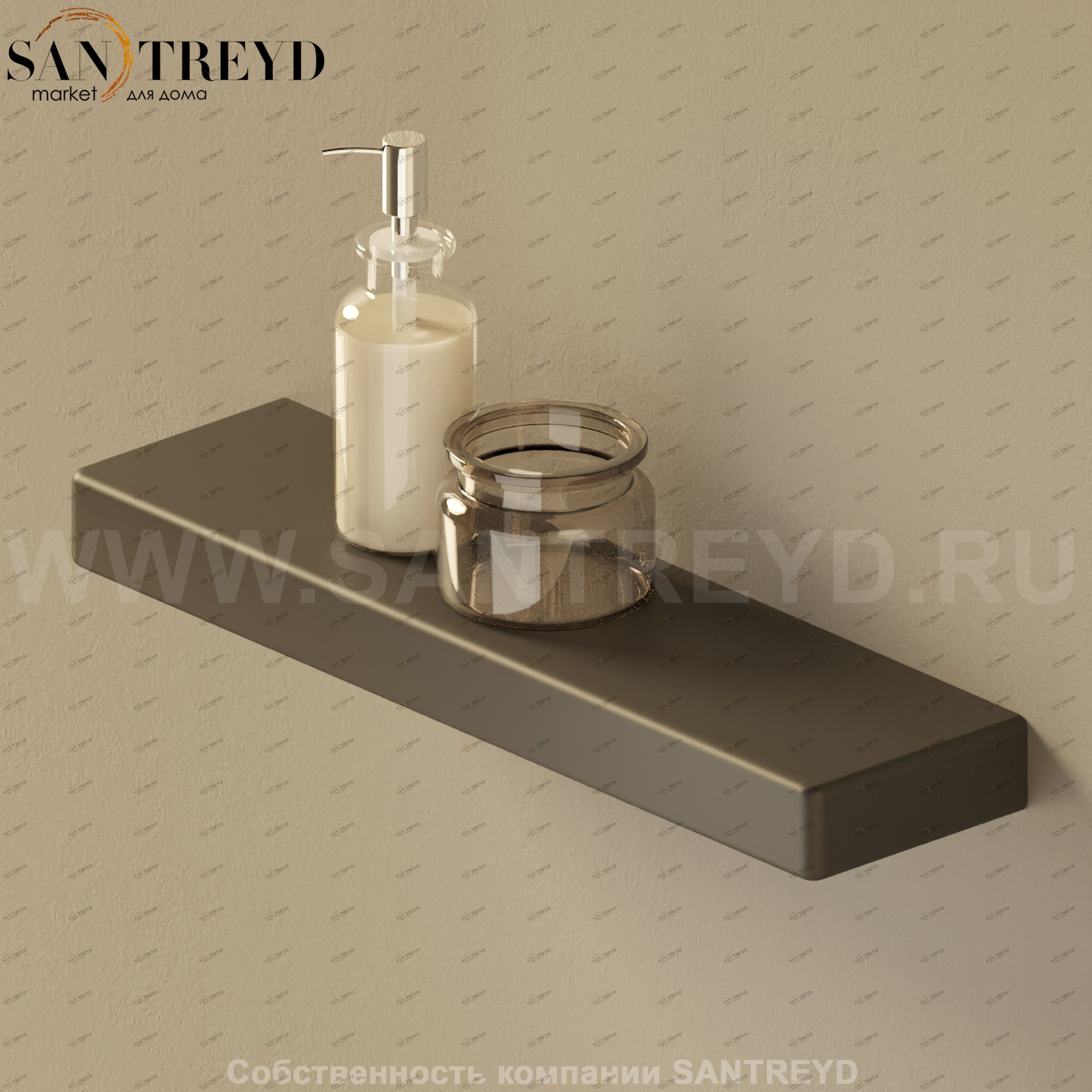 Flaminia BRICK SLIM Полка черная 5090S.7006 Ceramica Flaminia 5090S7006