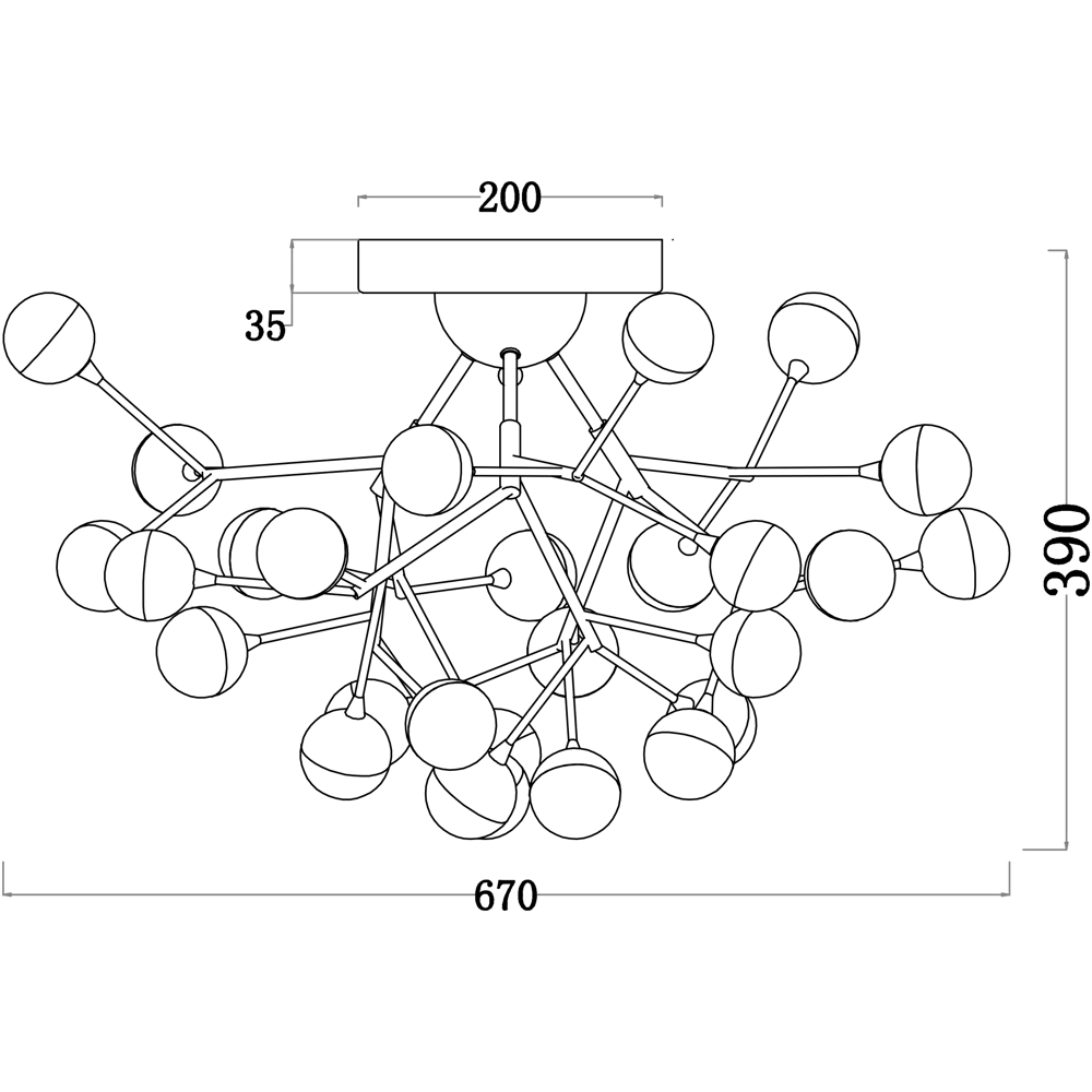 Люстра Freya FR5149PL-27G — элегантное черно-белое освещение для гостиной 89168212 STLM-0079412 - Вид №12