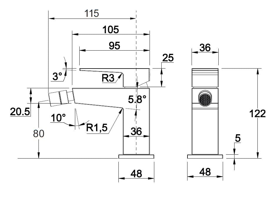 Смеситель для биде OMNIRES Fresh ARCH-00122727 - Вид №2