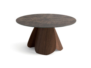 Круглый керамический стол для гостиной