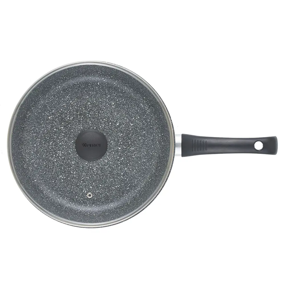 Сковорода Werner Letizia 51674 28 см алюминий с крышкой цвет черный STLM-2151683 - Вид №4