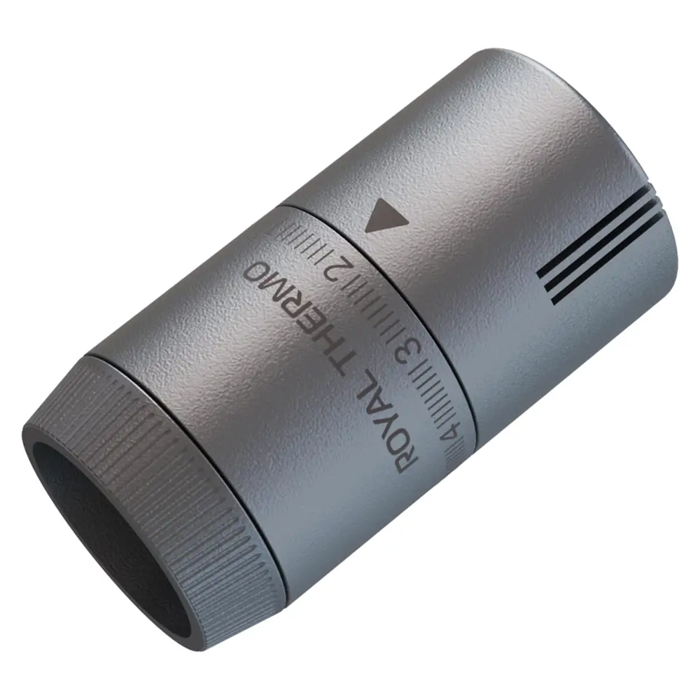 Термостатическая головка жидкостная Royal Thermo Design M30x1.5 серебро STLM-2199637 - Вид №1