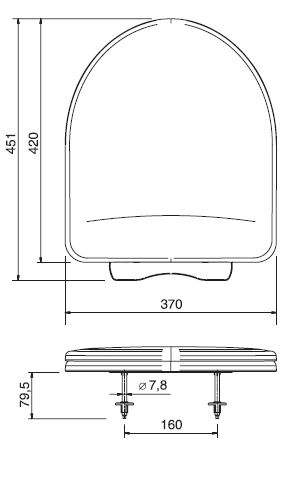 161413 Крышка сиденье для унитаза ОРИО  - Вид №1
