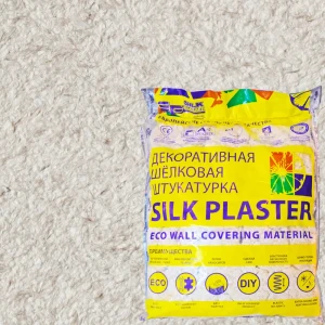 Жидкие обои Silk Plaster Оптима 054 1 кг цвет белый с вкраплениями