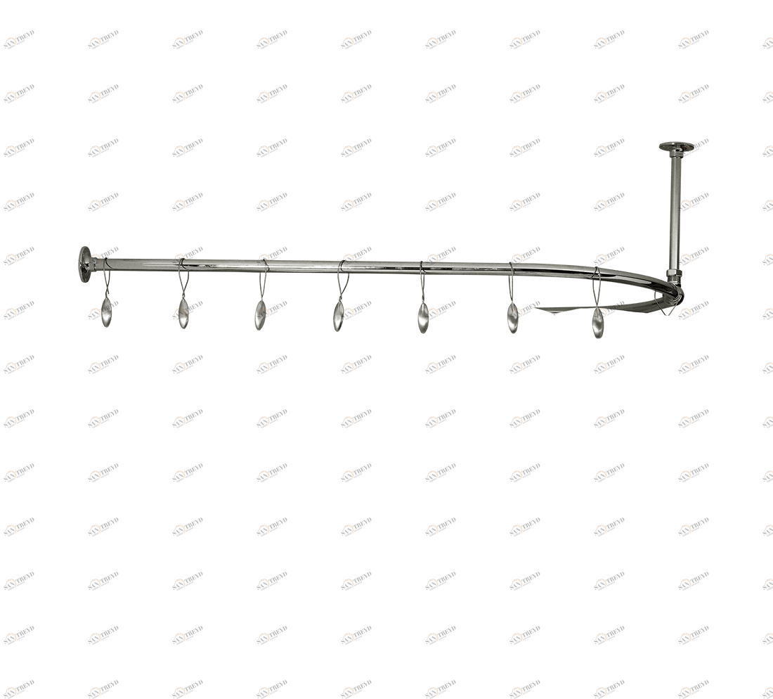 Gentry Home Карниз для штор для душа Shower curtain rail Никель GH101159 