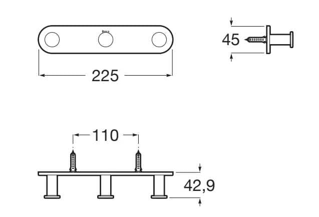 Металлическая вешалка для полотенец Roca Hotels ARCH-00138566 - Вид №13