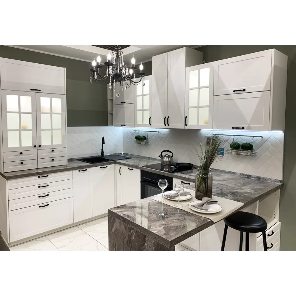 Фасад кухонный DELINIA ID Ньюпорт белый матовый с филенкой 29.7x76.5 см 82010394 STLM-0017284 - Вид №6