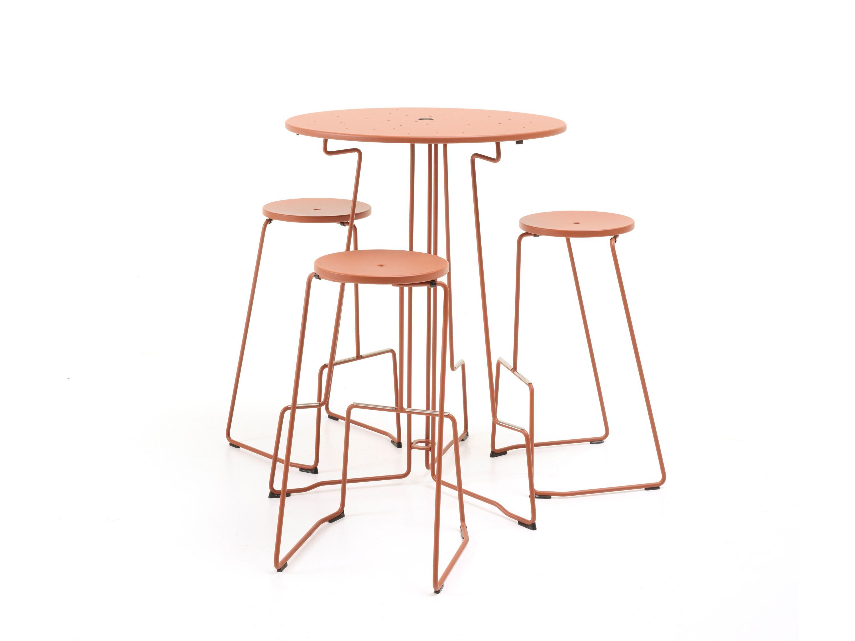 Высокий круглый алюминиевый садовый стол с порошковым покрытием Extremis Тики ARCH-00024452 - Вид №2