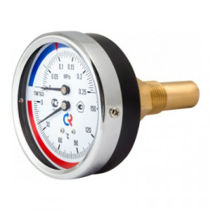 ТМТБ-31Т.0406120 Термоманометр ТМТБ-31T с задним подключением Valtec 1/2", 6 бар, 0-120 °C