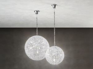 Подвесной светильник с кристаллами