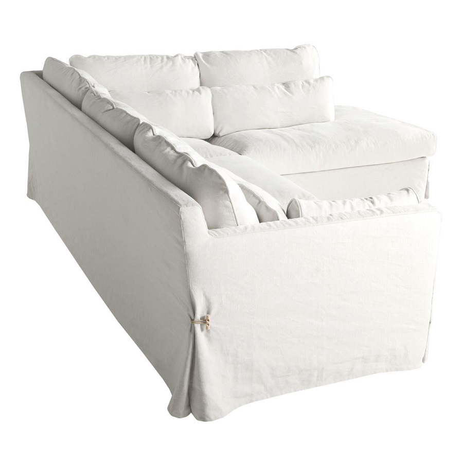 Диван угловой Sara, правосторонний, молочный Sits S1616 - Вид №3