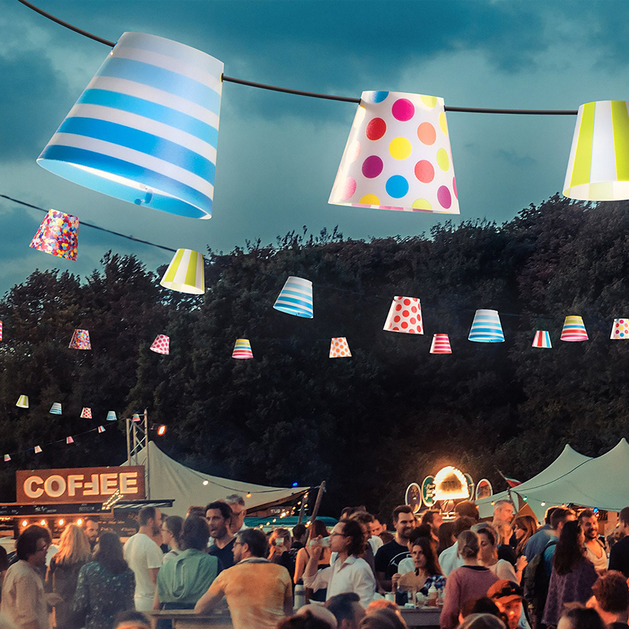 Гирлянда праздничная Рarty Рolonaise, узор Somewhere over the rainbow Fatboy 100270 - Вид №2