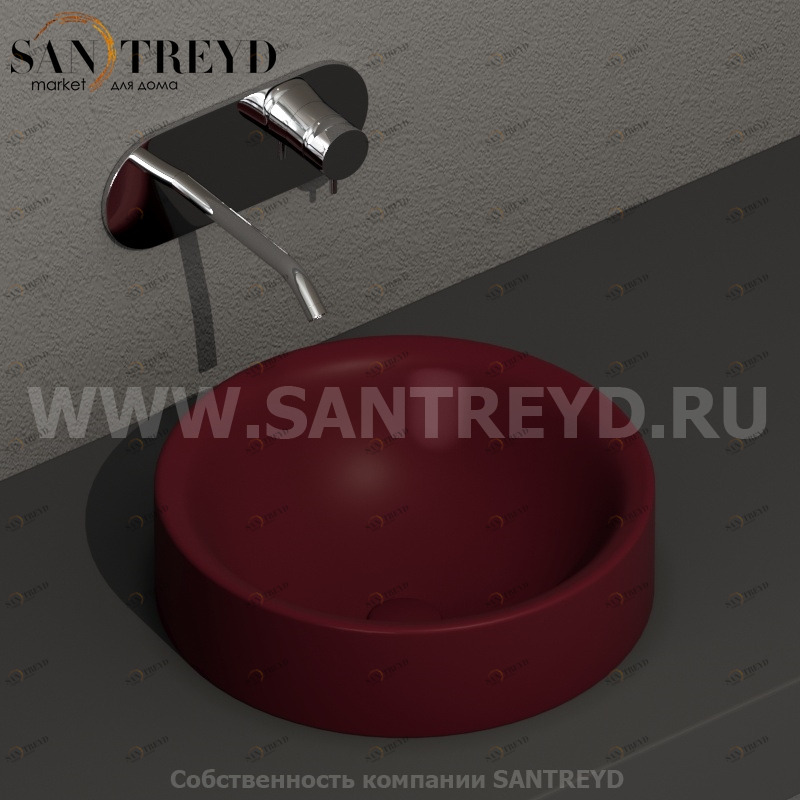 355875 Накладная раковина на столешницу  круглая Kerasan Nolita