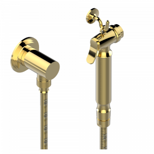 A7E-5840/7 Душ гигиенический: 1.25 м шланг, крючок, вывод для душа и лейка с клапаном (возможны только следующие покрытия A02, B01,C01, D03, E02, F01, G01,G02) Thg-paris Capucine зелёный с платиновым декором Золото
