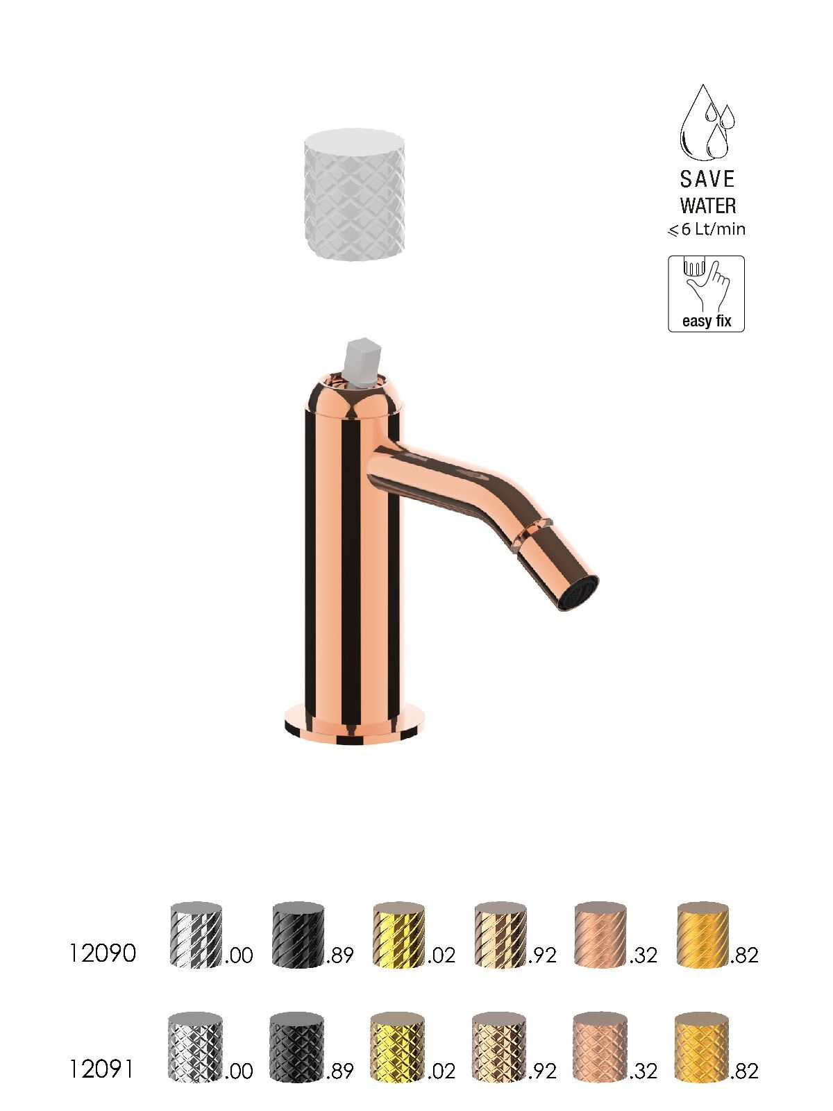 Однорычажный смеситель для биде с автоматическим сливом Rubinetterie Frattini Pepe XLS ARCH-00091461 - Вид №7
