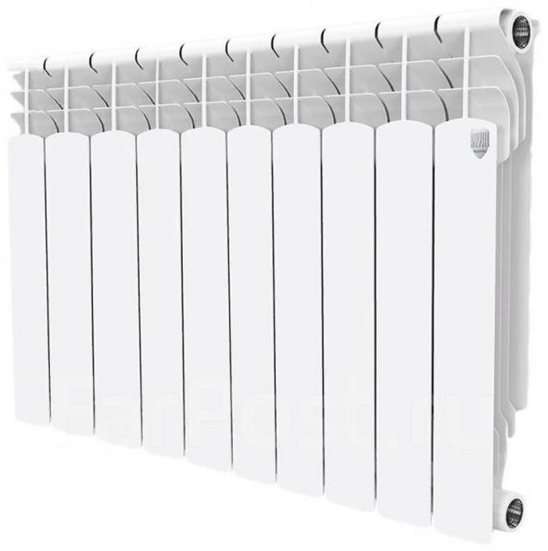 91003390 Радиатор Monoblock A 500/80 10 секций боковое подключение алюминий белый STLM-0434494 ROYAL THERMO