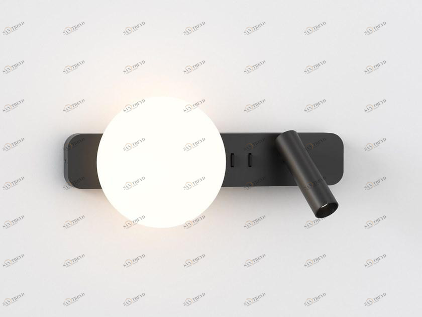 Astro Lighting Алюминиевая лампа для чтения прямого и непрямого света в современном стиле с фиксированным кронштейном Zeppo sun-id-1501885