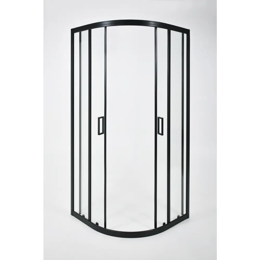 Душевая ширма Метакам Apart Black 1/4 круга 90x90x185см цвет профиля черный раздвижная стекло 4мм прозрачное STLM-2132893 - Вид №6