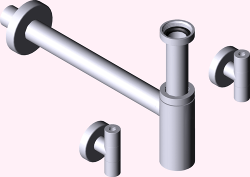 Канализационная арматура  Сифоны для умывальников и биде  Сифоны и выпуски для умывальников  Трапы VIEGA 492 489 Модель 5788.4 Santreyd  - Вид №4