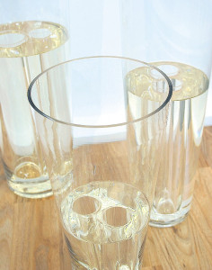 8163 000 a3 Стеклянная декоративная ваза с водой, 40 см, Ø 20 см, прозрачная H-andreas