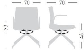 GABER Поворотный офисный стул из технополимера на эстакаде sun-id-1425031 - Вид №1