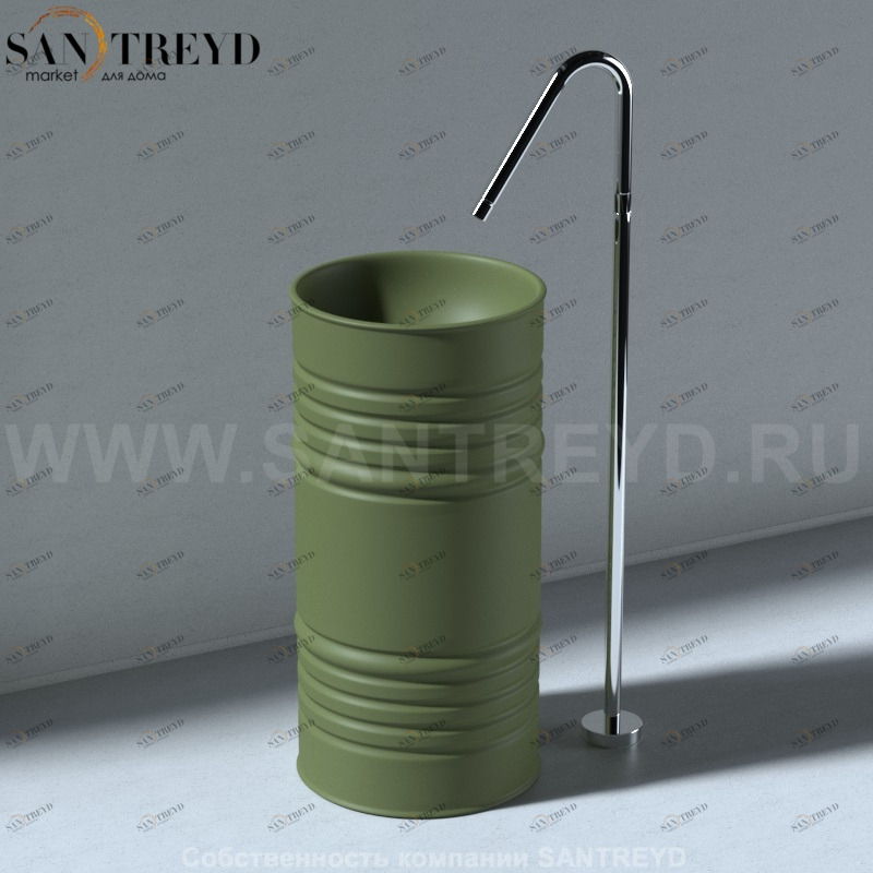 4742K11 Напольная раковина стоящая круглая Kerasan Artwork