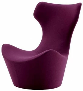 B&B Italia Вращающееся кресло из ткани с высокой спинкой Papilio