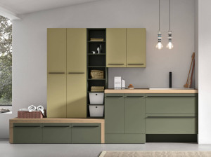 Шкаф для белья с ящиками для стиральной машины