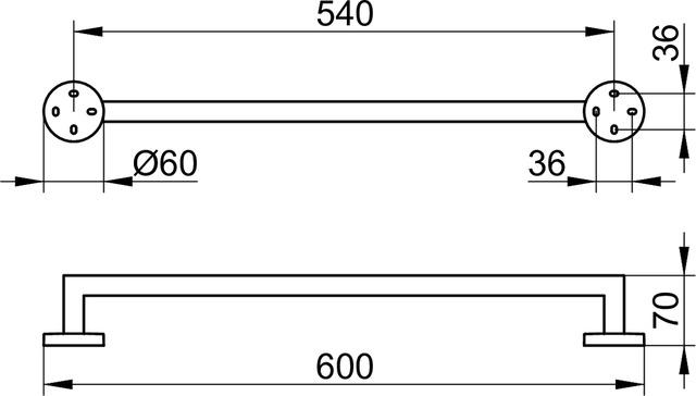 19001010600 Полотенцедержатель KEUCO Edition 90 - Вид №2