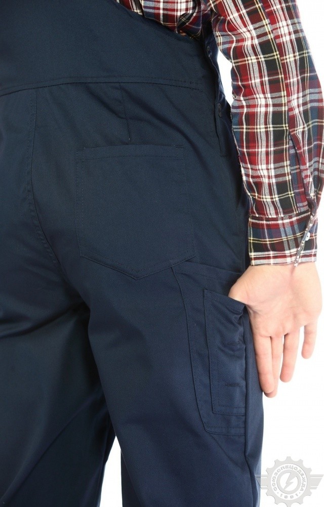 65628 Полукомбинезон "Эксперт-2" темно-синий  Летняя спецодежда  размер 44-46/158-164  - Вид №6