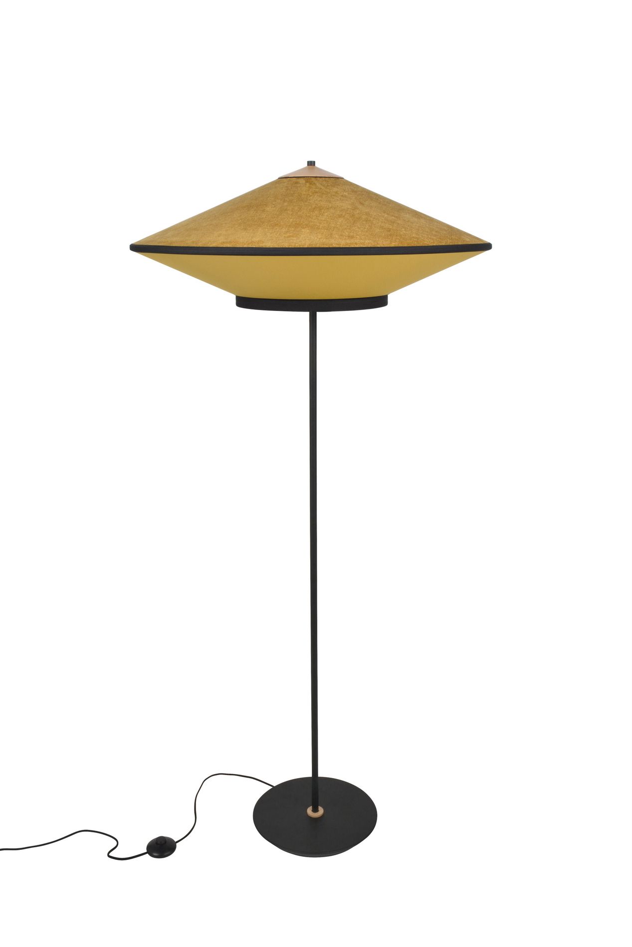 Торшер с бархатным и льняным абажуром Forestier Cymbal ARCH-00151387