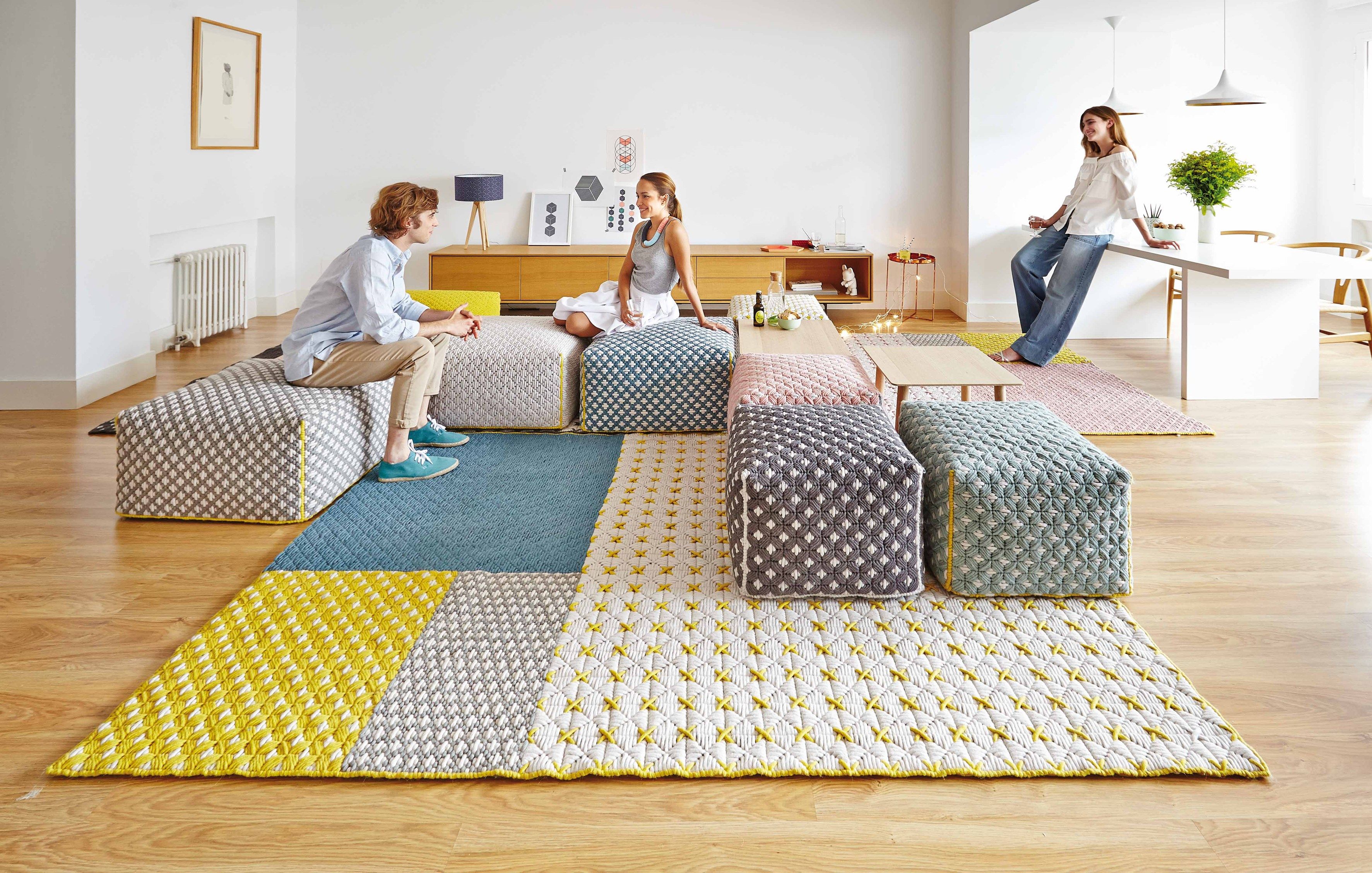 Прямоугольный ковер ручной работы из ткани GAN Silaï ARCH-00103936 - Вид №2