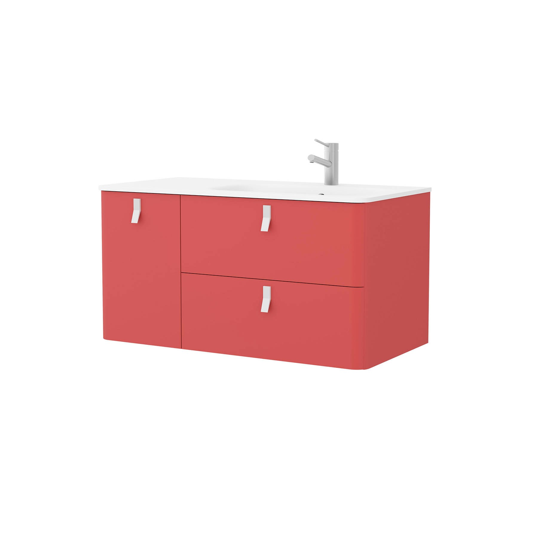 24682 SALGAR Мебель для умывальника UNIIQ 1200 левая ROJO Рохо  - Вид №3