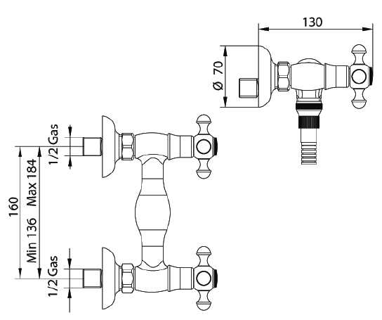 568820KK06 Смеситель Bandini Antica Santreyd - Вид №1