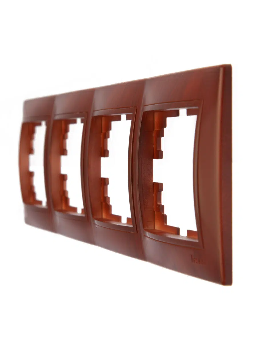 MIRA Рамка 4-ая горизонтальная вишня LEZARD 701-0600-149 - Вид №2