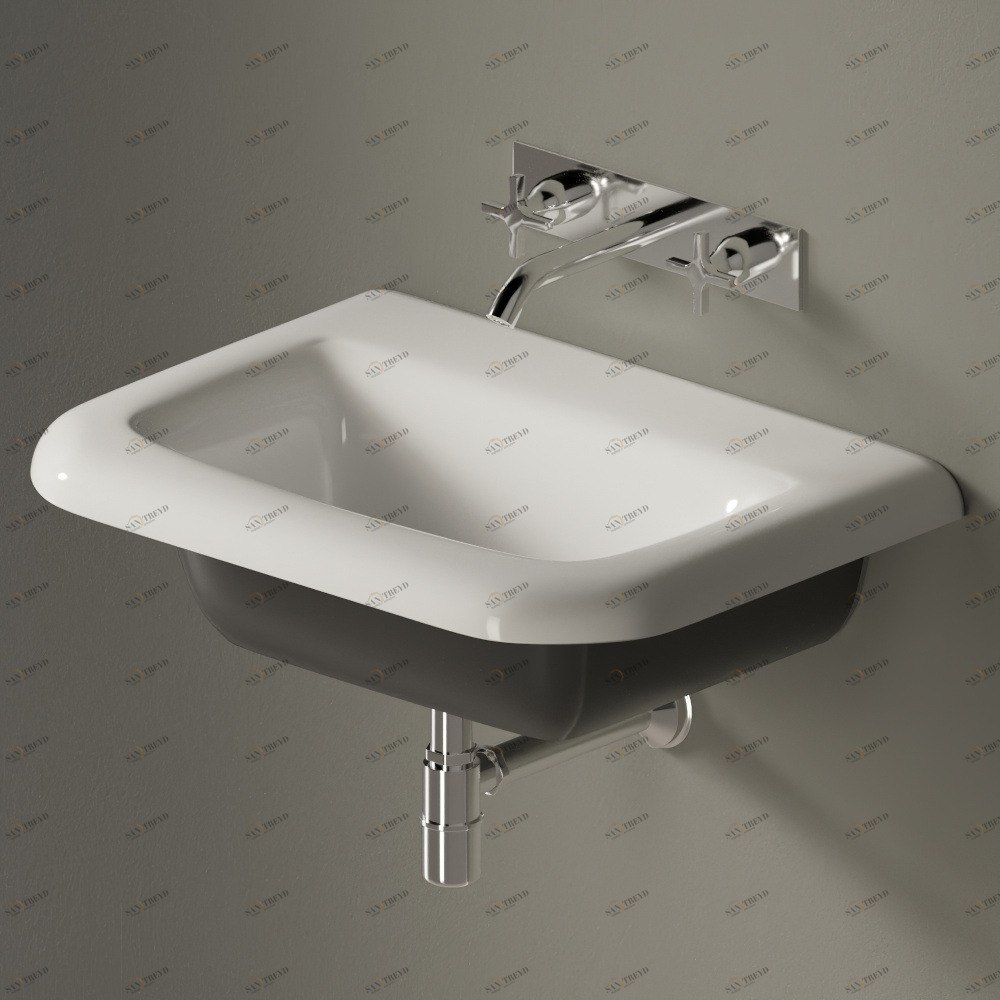 ACER07660RZG Подвесная раковина настенная прямоугольная Agape  серая 