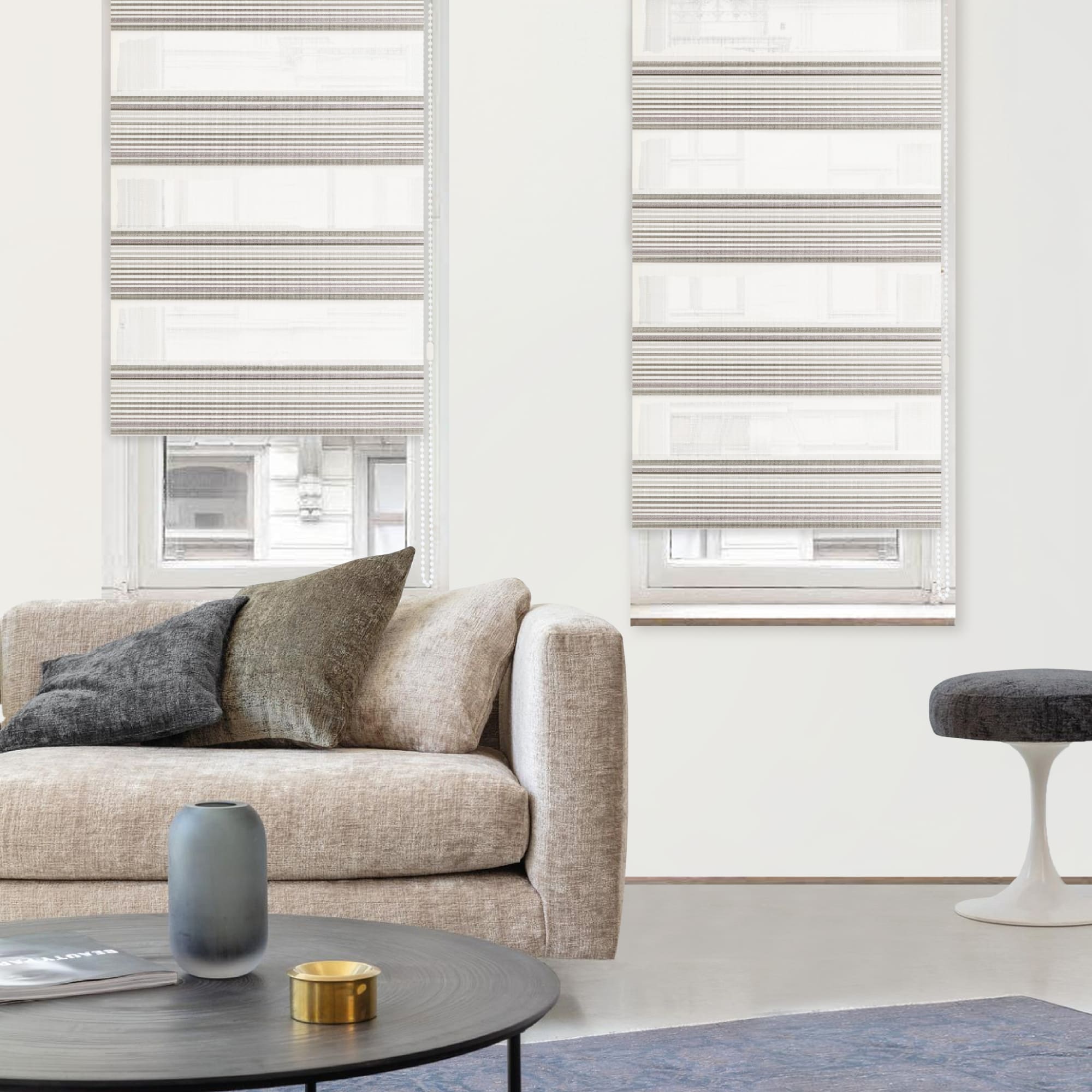 83502899 Штора рулонная день-ночь Miamoza Verona 80x160 см серая Santreyd  - Вид №2