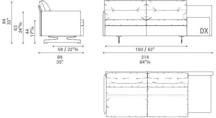 Poltrona Frau Модульный диван с журнальной полкой La collezione - divani e poltrone sun-id-1502655 - Вид №29